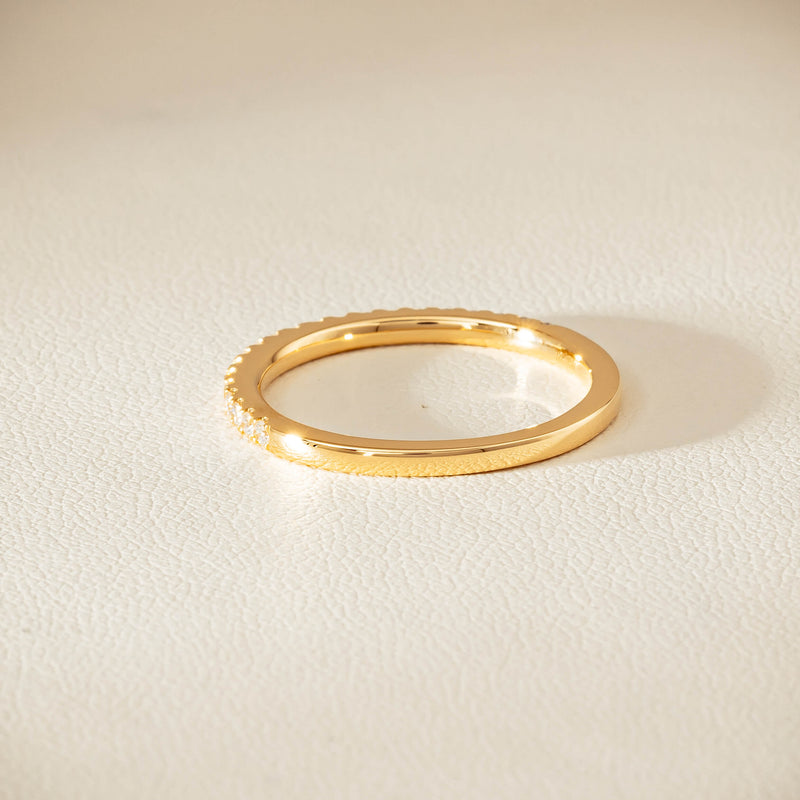 18ct Yellow Gold Diamond Millie Band - Ring - Walker & Hall