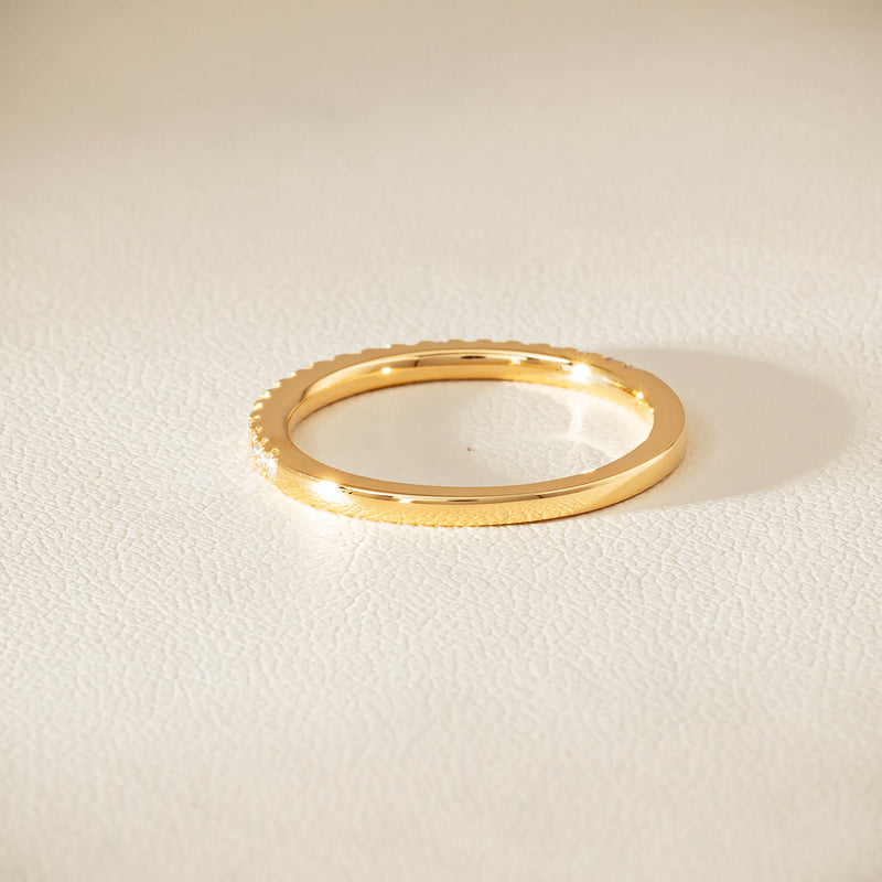 18ct Yellow Gold Diamond Millie Band - Ring - Walker & Hall