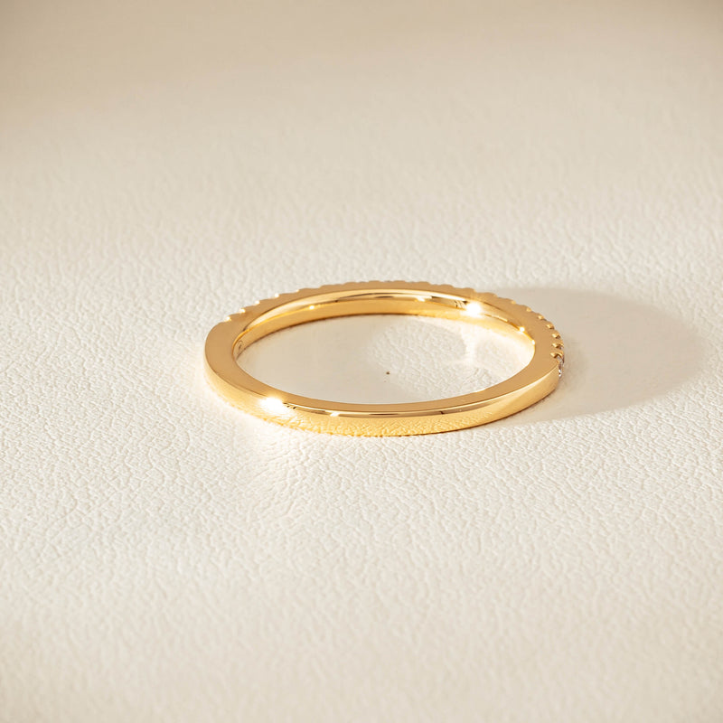 18ct Yellow Gold Diamond Millie Band - Ring - Walker & Hall