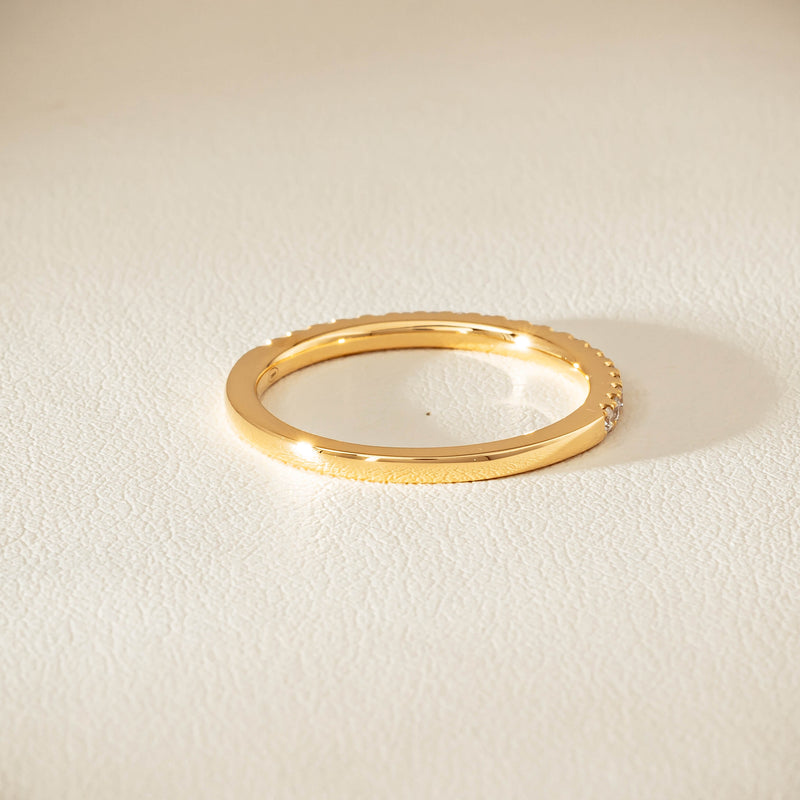 18ct Yellow Gold Diamond Millie Band - Ring - Walker & Hall
