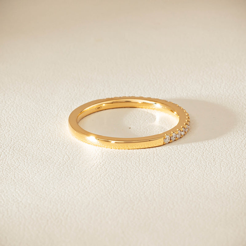 18ct Yellow Gold Diamond Millie Band - Ring - Walker & Hall