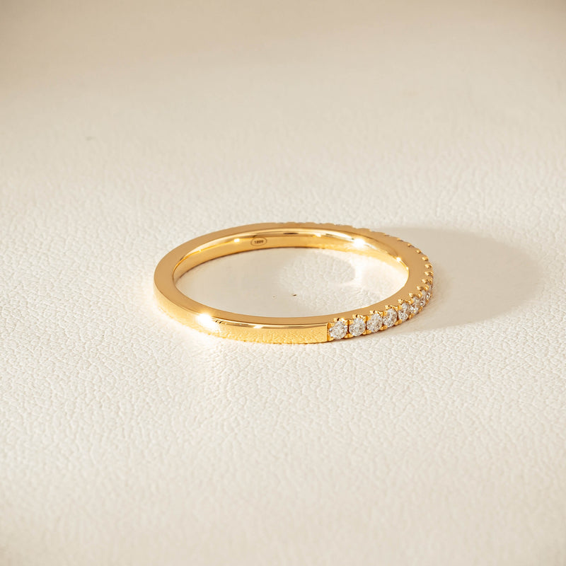 18ct Yellow Gold Diamond Millie Band - Ring - Walker & Hall