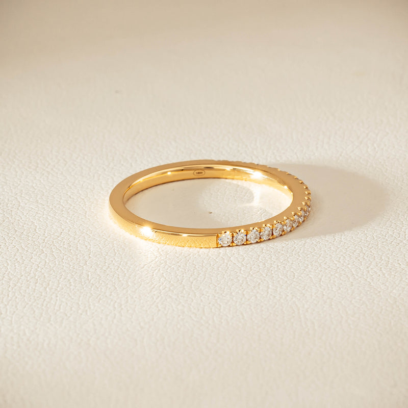 18ct Yellow Gold Diamond Millie Band - Ring - Walker & Hall