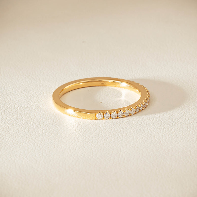 18ct Yellow Gold Diamond Millie Band - Ring - Walker & Hall