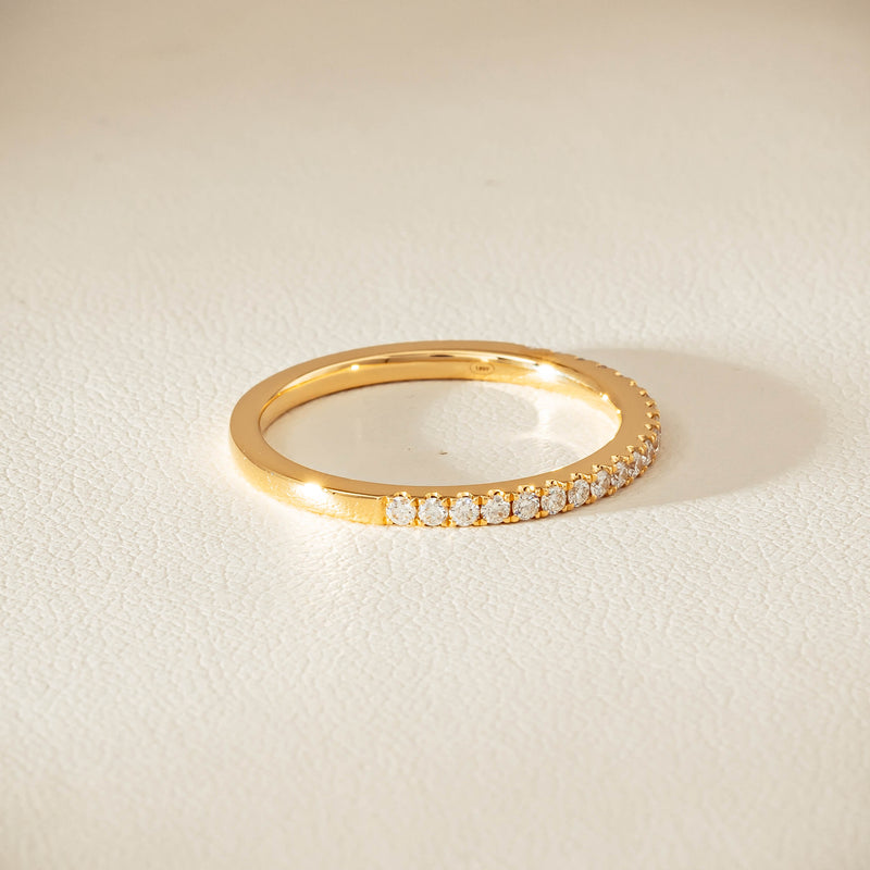 18ct Yellow Gold Diamond Millie Band - Ring - Walker & Hall