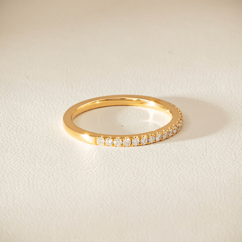 18ct Yellow Gold Diamond Millie Band - Ring - Walker & Hall