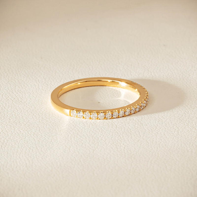 18ct Yellow Gold Diamond Millie Band - Ring - Walker & Hall