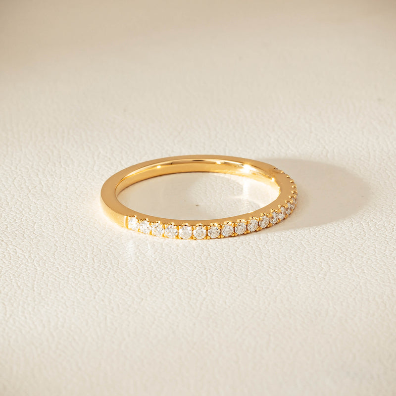 18ct Yellow Gold Diamond Millie Band - Ring - Walker & Hall