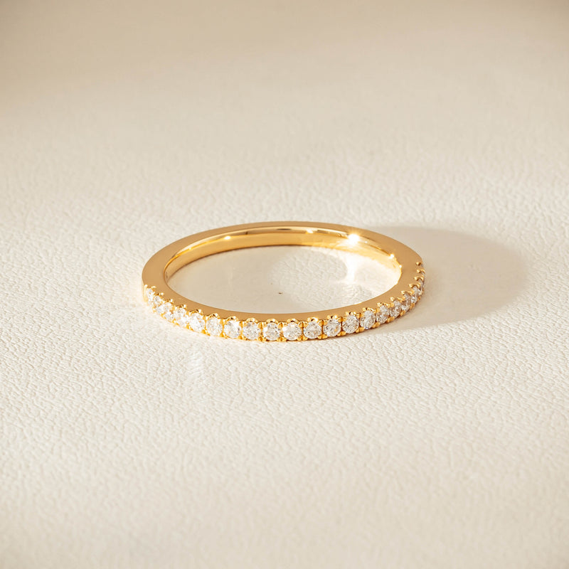 18ct Yellow Gold Diamond Millie Band - Ring - Walker & Hall