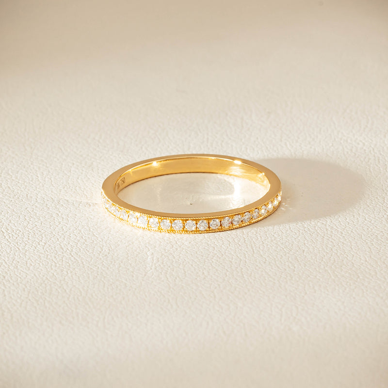 18ct Yellow Gold .16ct Diamond Galaxis Band - Ring - Walker & Hall