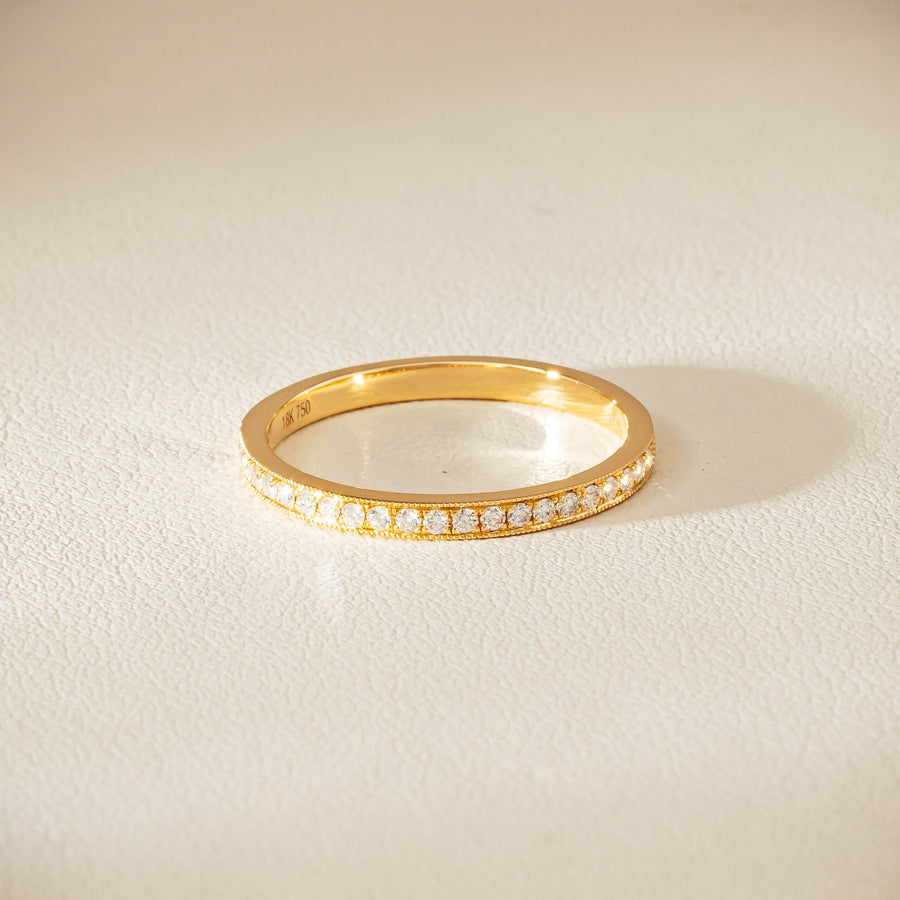 18ct Yellow Gold .16ct Diamond Galaxis Band - Ring - Walker & Hall