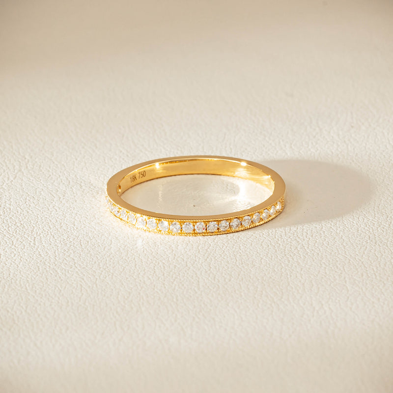 18ct Yellow Gold .16ct Diamond Galaxis Band - Ring - Walker & Hall