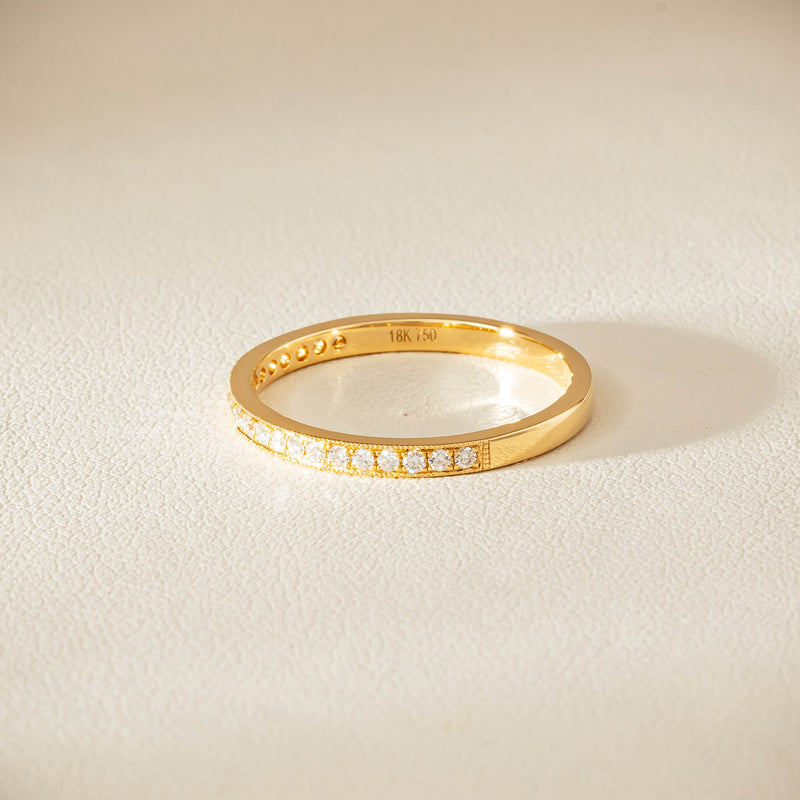18ct Yellow Gold .16ct Diamond Galaxis Band - Ring - Walker & Hall