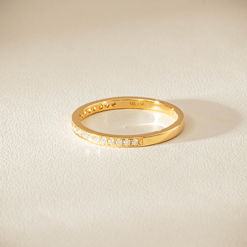 18ct Yellow Gold .16ct Diamond Galaxis Band - Ring - Walker & Hall