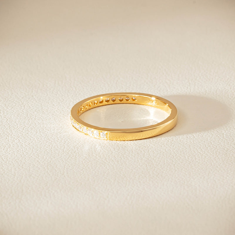 18ct Yellow Gold .16ct Diamond Galaxis Band - Ring - Walker & Hall