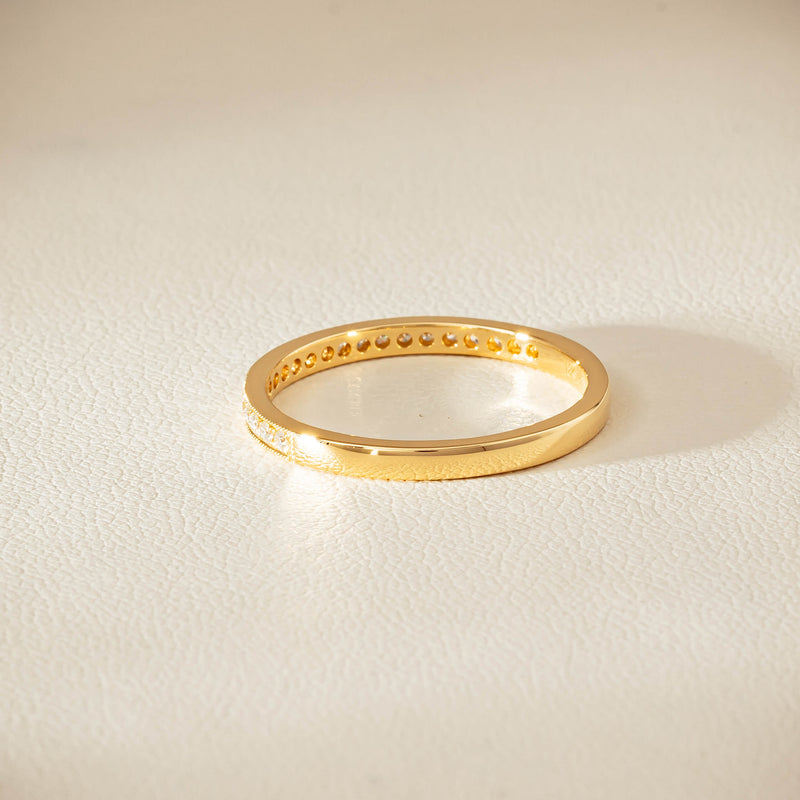 18ct Yellow Gold .16ct Diamond Galaxis Band - Ring - Walker & Hall