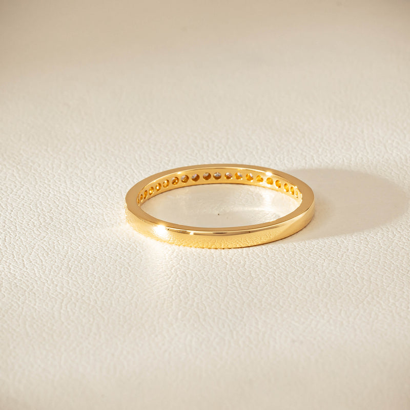 18ct Yellow Gold .16ct Diamond Galaxis Band - Ring - Walker & Hall