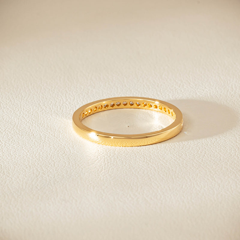 18ct Yellow Gold .16ct Diamond Galaxis Band - Ring - Walker & Hall
