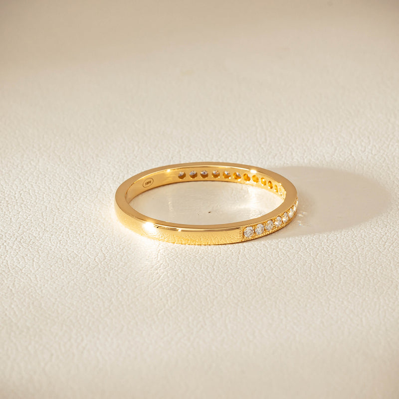 18ct Yellow Gold .16ct Diamond Galaxis Band - Ring - Walker & Hall