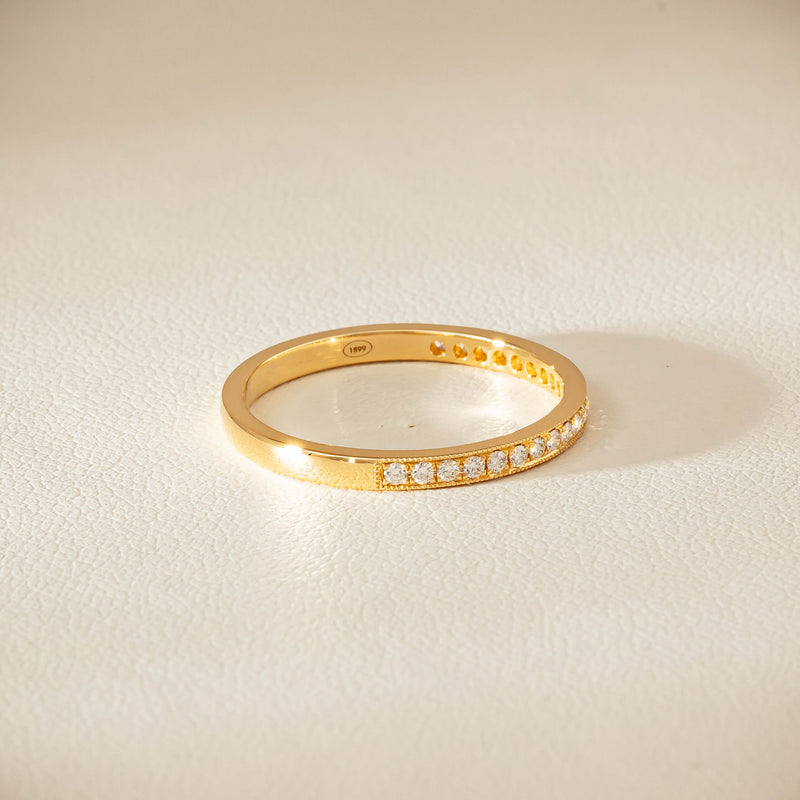 18ct Yellow Gold .16ct Diamond Galaxis Band - Ring - Walker & Hall