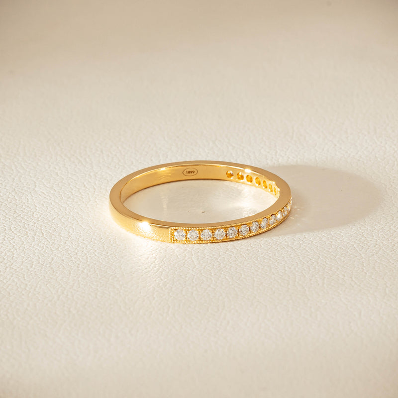 18ct Yellow Gold .16ct Diamond Galaxis Band - Ring - Walker & Hall