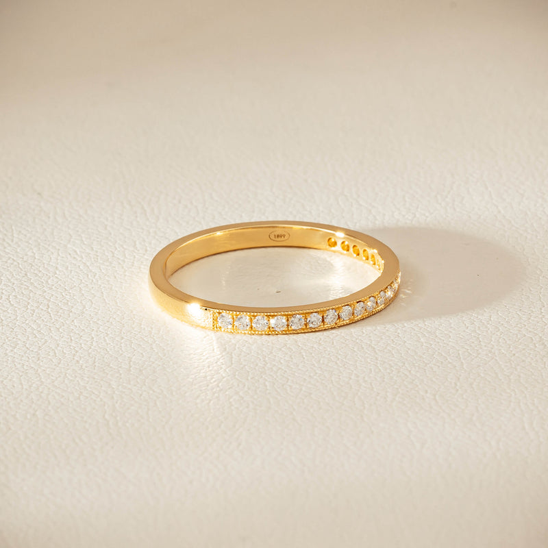 18ct Yellow Gold .16ct Diamond Galaxis Band - Ring - Walker & Hall
