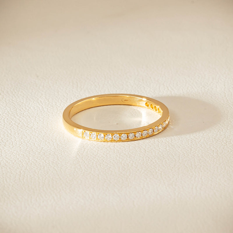 18ct Yellow Gold .16ct Diamond Galaxis Band - Ring - Walker & Hall