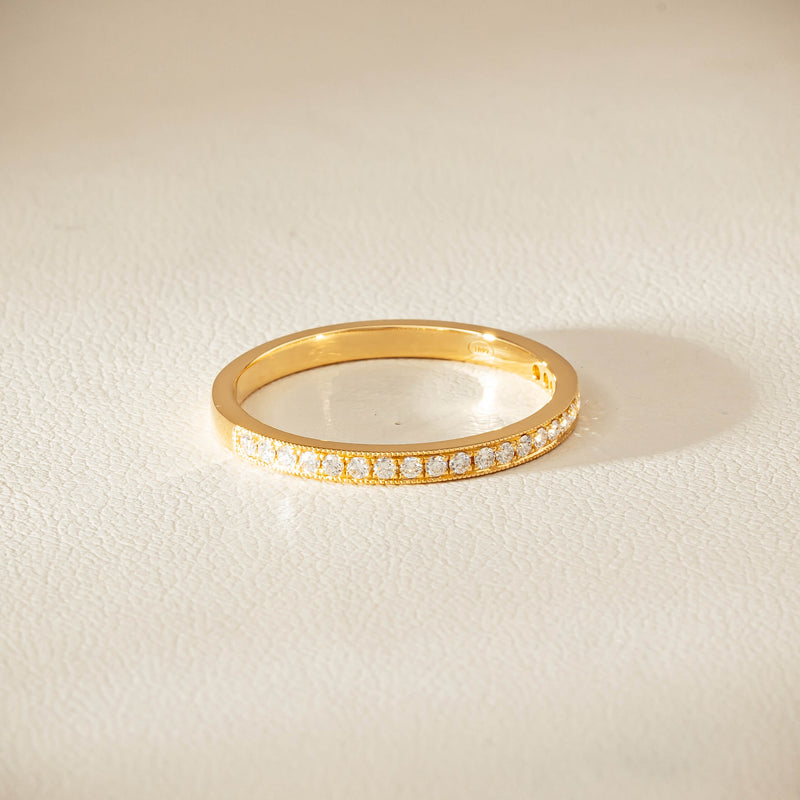 18ct Yellow Gold .16ct Diamond Galaxis Band - Ring - Walker & Hall