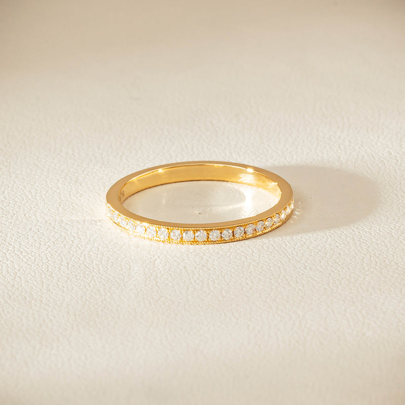 18ct Yellow Gold .16ct Diamond Galaxis Band - Ring - Walker & Hall