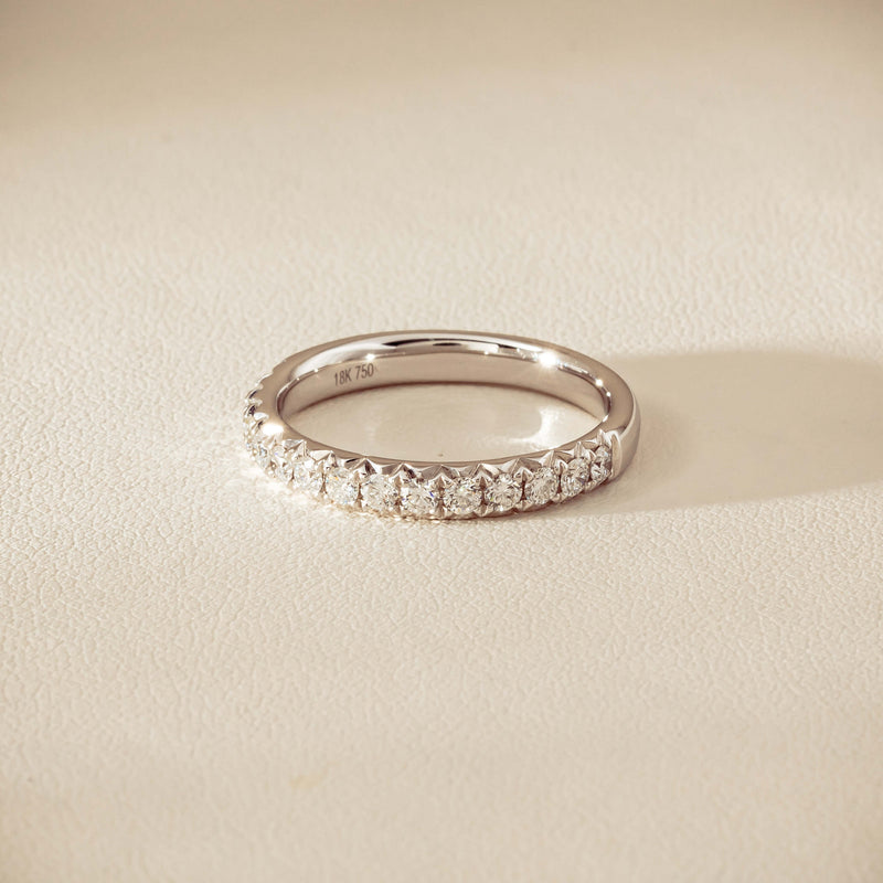 18ct White Gold .50ct Diamond Meridien Band - Ring - Walker & Hall