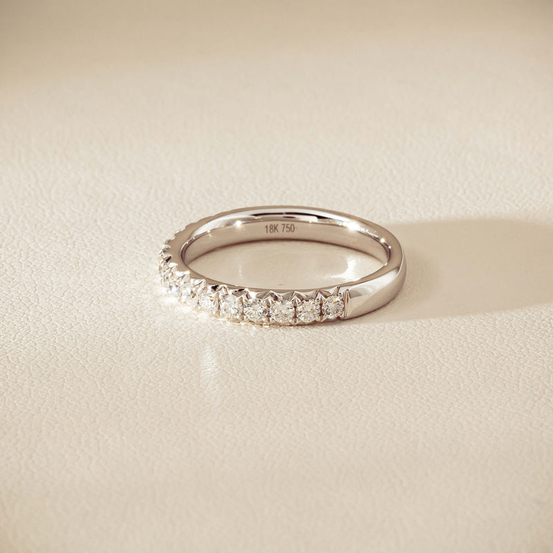 18ct White Gold .50ct Diamond Meridien Band - Ring - Walker & Hall