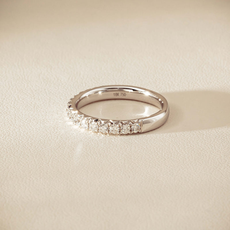 18ct White Gold .50ct Diamond Meridien Band - Ring - Walker & Hall