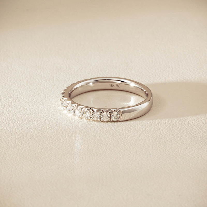 18ct White Gold .50ct Diamond Meridien Band - Ring - Walker & Hall