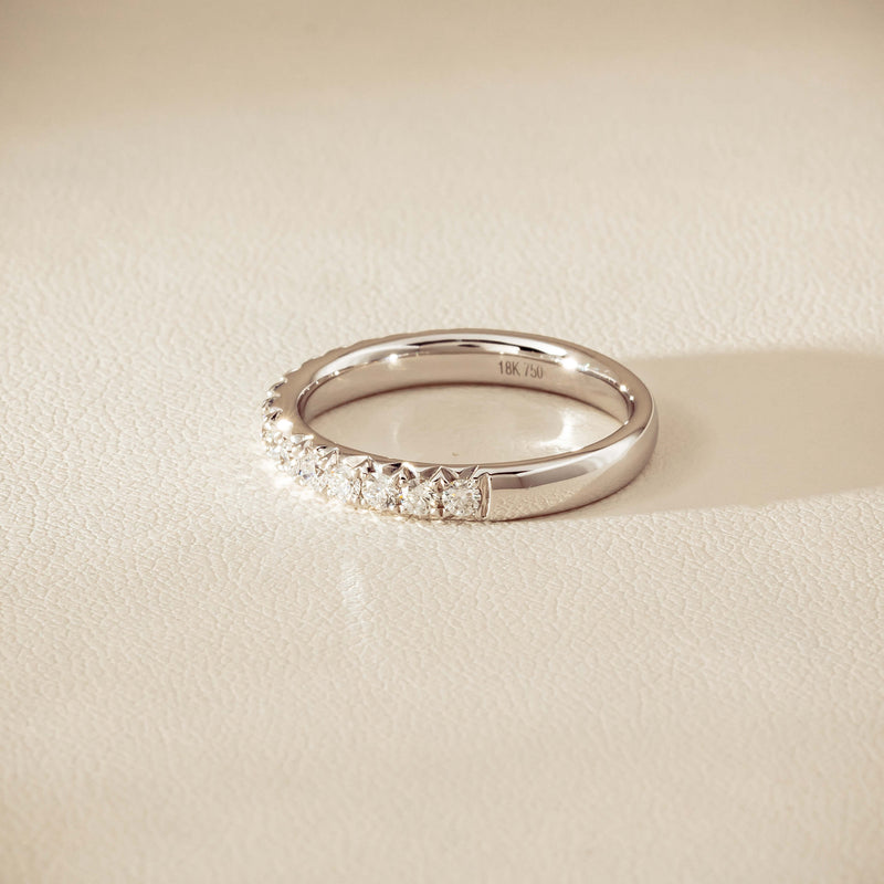 18ct White Gold .50ct Diamond Meridien Band - Ring - Walker & Hall