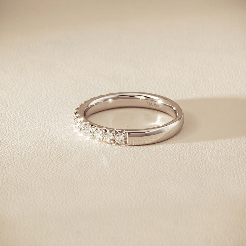18ct White Gold .50ct Diamond Meridien Band - Ring - Walker & Hall