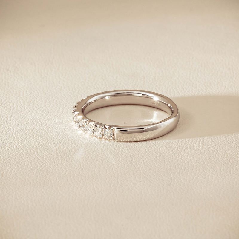 18ct White Gold .50ct Diamond Meridien Band - Ring - Walker & Hall