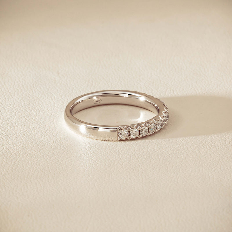 18ct White Gold .50ct Diamond Meridien Band - Ring - Walker & Hall