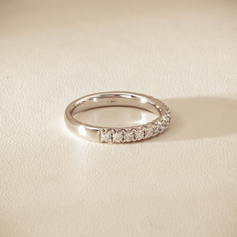 18ct White Gold .50ct Diamond Meridien Band - Ring - Walker & Hall