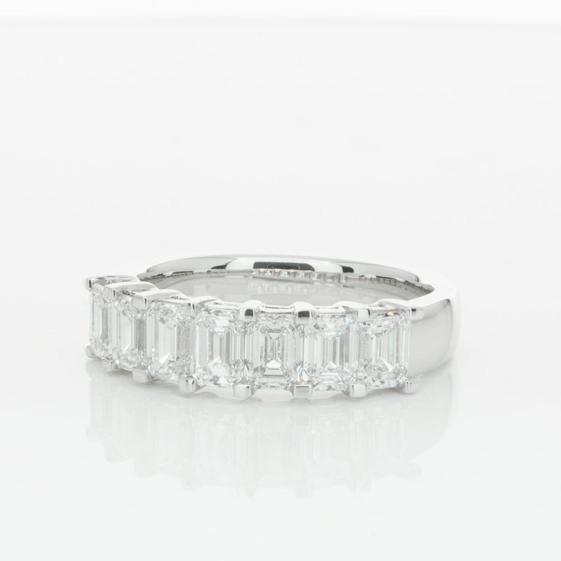 18ct White Gold 2.00ct Emerald Cut Diamond Asra Ring-Ring-Walker & Hall
