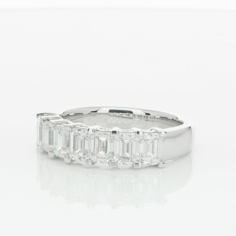 18ct White Gold 2.00ct Emerald Cut Diamond Asra Ring-Ring-Walker & Hall