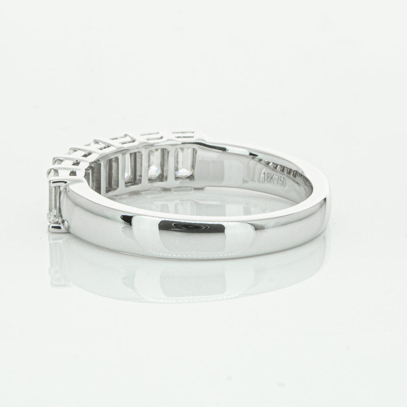 18ct White Gold 1.36ct Emerald Cut Diamond Asra Ring-Ring-Walker & Hall