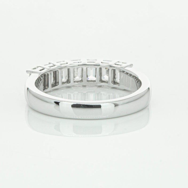 18ct White Gold 1.36ct Emerald Cut Diamond Asra Ring-Ring-Walker & Hall