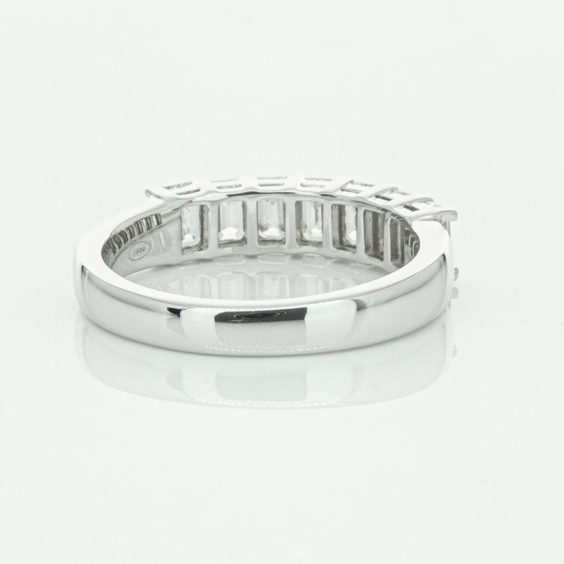 18ct White Gold 1.36ct Emerald Cut Diamond Asra Ring-Ring-Walker & Hall
