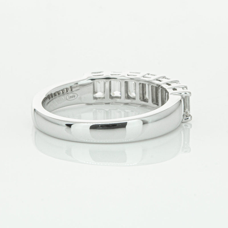 18ct White Gold 1.36ct Emerald Cut Diamond Asra Ring-Ring-Walker & Hall