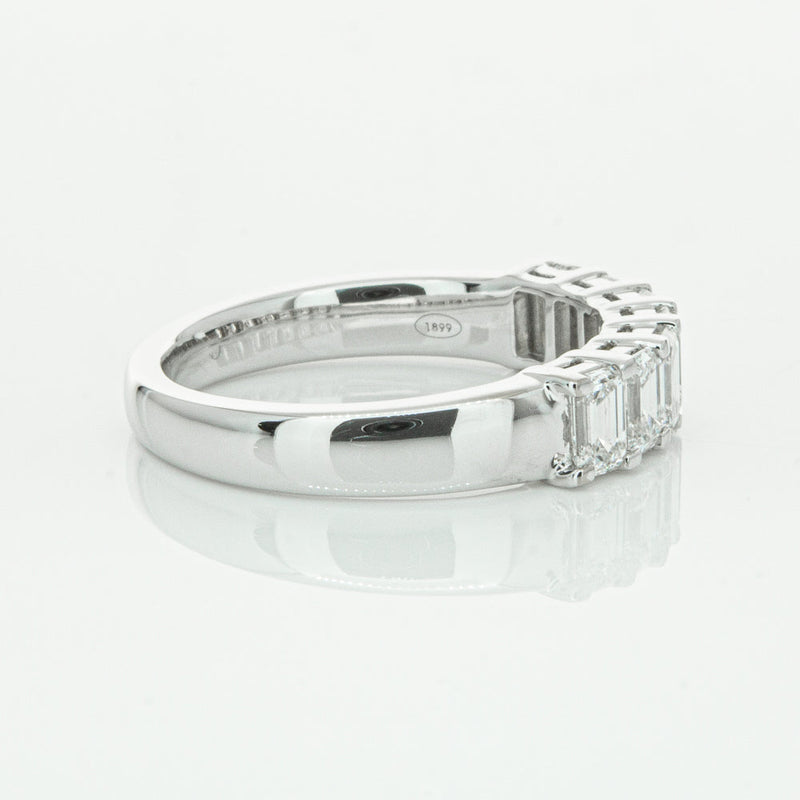 18ct White Gold 1.36ct Emerald Cut Diamond Asra Ring-Ring-Walker & Hall