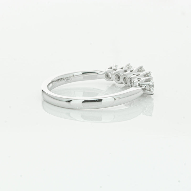 18ct White Gold .80ct Diamond Pentagon Ring-Ring-Walker & Hall