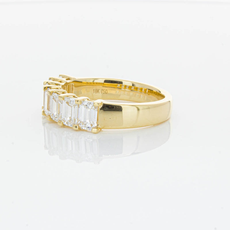 18ct Yellow Gold Emerald Cut Diamond Asra Ring-Ring-Walker & Hall
