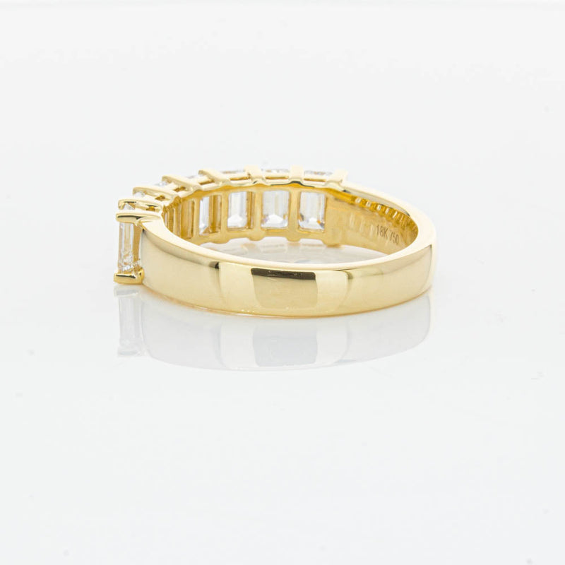 18ct Yellow Gold Emerald Cut Diamond Asra Ring-Ring-Walker & Hall