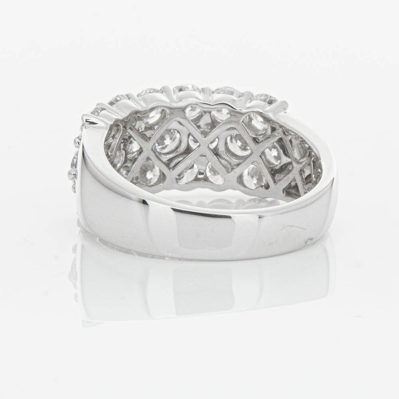 18ct White Gold Diamond Dynasty Ring-Ring-Walker & Hall