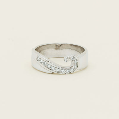 Deja Vu 18ct White Gold .20ct Diamond Koru Ring - Ring - Walker & Hall